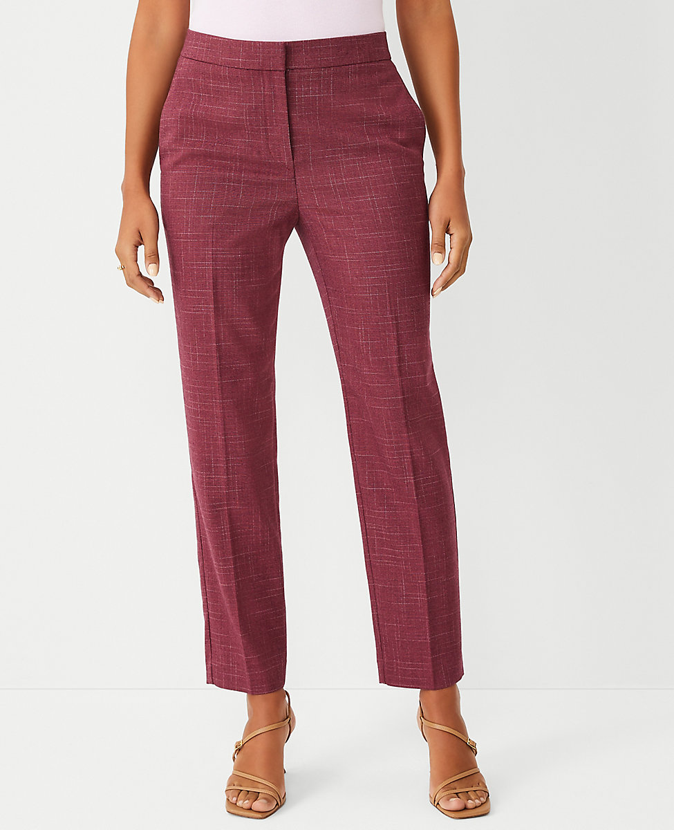 The Eva Ankle Pant in Cross Weave - Curvy Fit