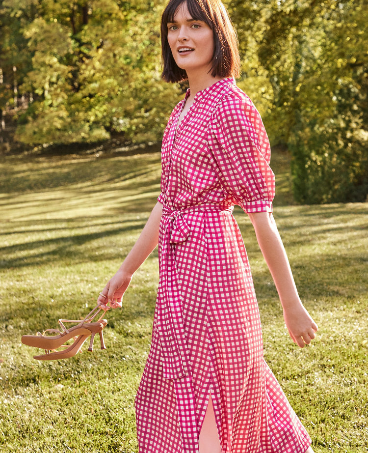 Ann taylor 2024 gingham dress