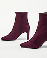 Blade Heel Stretch Faux Suede Booties carousel Product Image 2