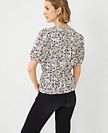 Petite Floral Wrap Top carousel Product Image 2
