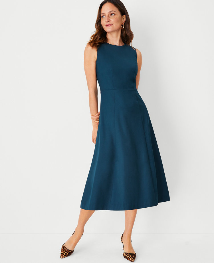 Crew neck midi sales dress