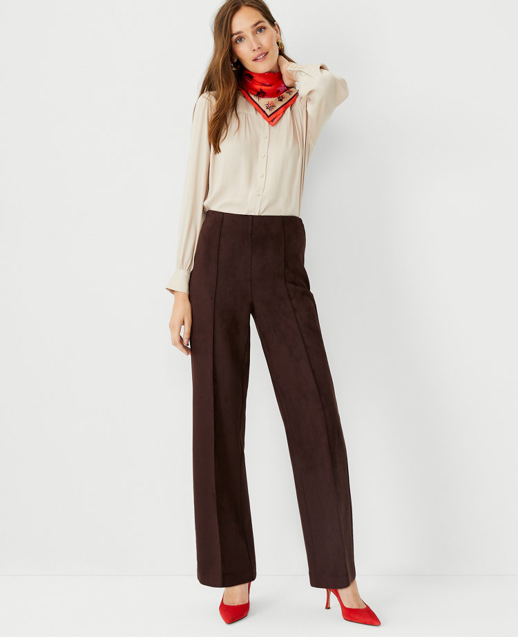 Petite wide leg crop pants + square neck top