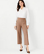 The Faux Suede Wide Leg Crop Pant carousel Product Image 1