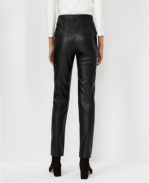 The High Waist Audrey Pant in Faux Leather