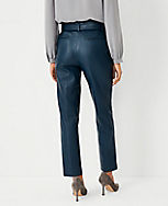 The Belted Taper Pant in Faux Leather carousel Product Image 2
