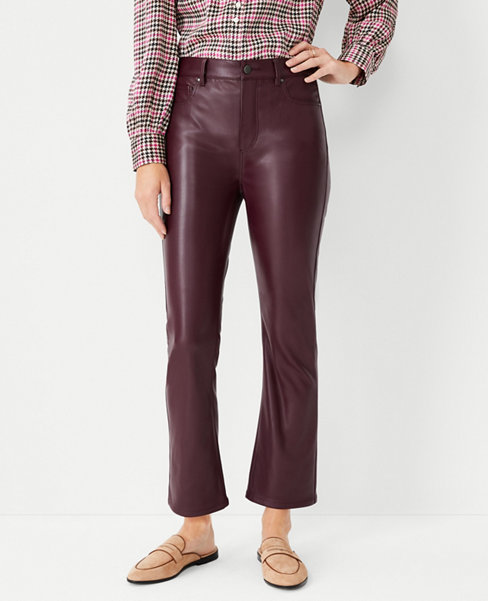 The Faux Leather Boot Crop Pant