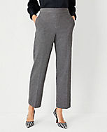 The High Waist Straight Easy Ankle Pant in Tweed carousel Product Image 3