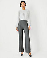 The High Waist Side Zip Straight Pant in Twill carousel Product Image 3