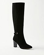 High Heel Suede Buckle Boots carousel Product Image 1