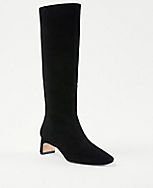 Suede Blade Heel Boots carousel Product Image 1