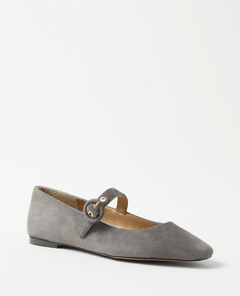 Mary Jane Suede Flats