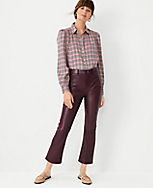 The Petite Faux Leather Boot Crop Pant carousel Product Image 1
