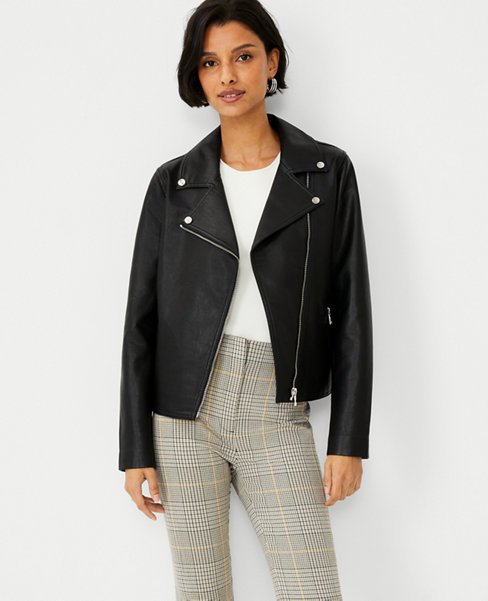 Rebecca Taylor Pebbled Leather Moto Jacket Womens Clothing Jackets Leather jackets 