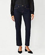 Sculpting Pocket Mid Rise Taper Jeans in Rinse Wash carousel Product Image 1