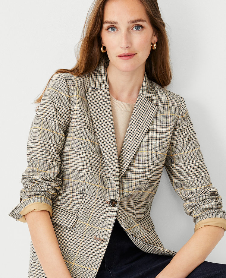 Glen check sale blazer