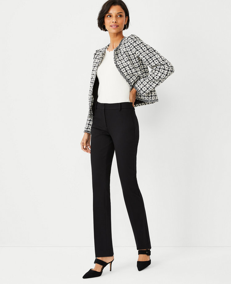 The Sophia Straight Pant in Houndstooth