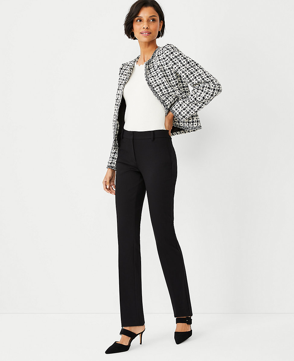The Petite Sophia Straight Pant in Knit