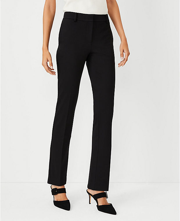 The Petite Sophia Straight Pant in Knit - Curvy Fit