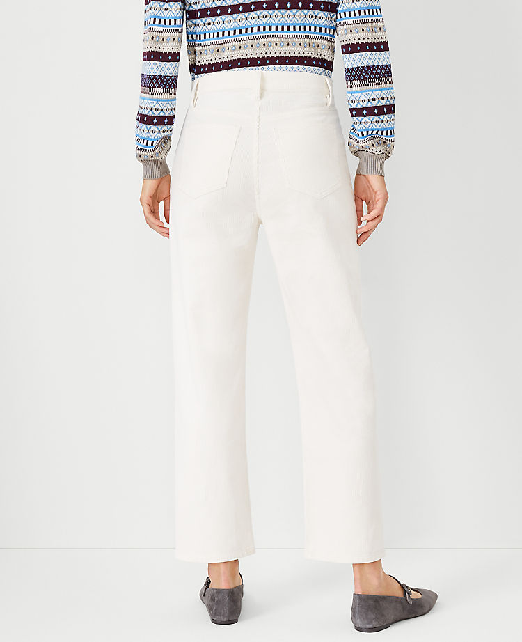The High Waist Easy Straight Pant in Corduroy