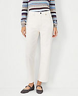 The High Waist Easy Straight Pant in Corduroy carousel Product Image 3