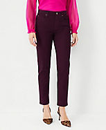 Sculpting Pocket Mid Rise Taper Jeans in Plum Rose carousel Product Image 1
