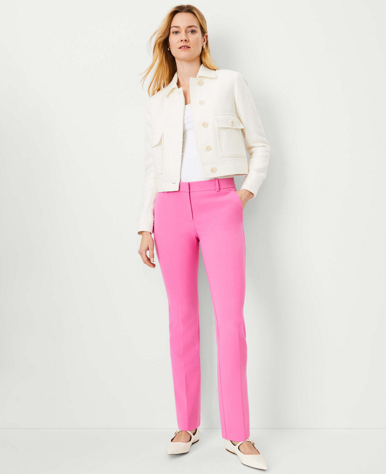 Ann Taylor The Petite Sophia Straight Pant In Valentine Pink
