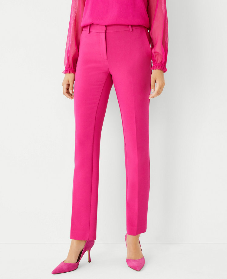 Ann Taylor The Petite Straight Pant - Curvy Fit In Razzle Dazzle