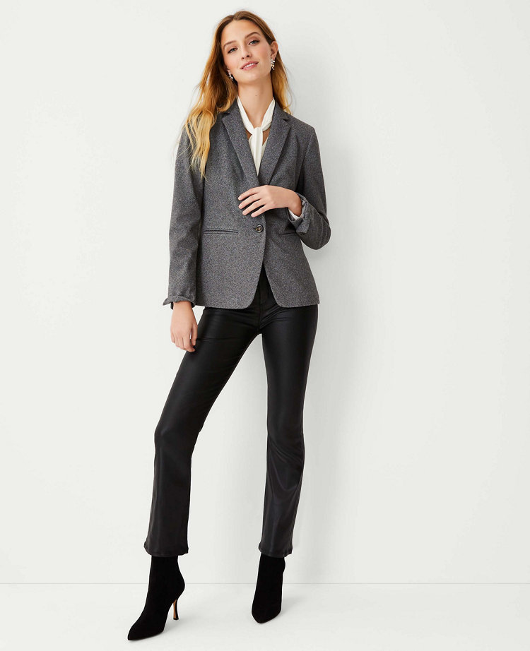 Ann taylor grey clearance blazer