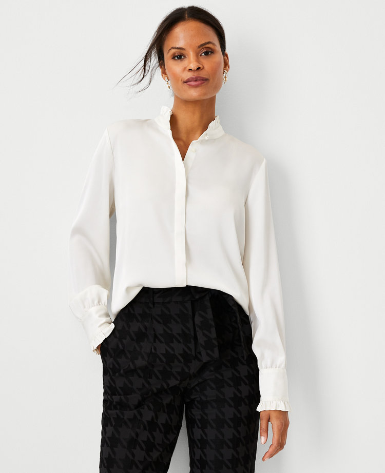 Ruffle Neck Shirt