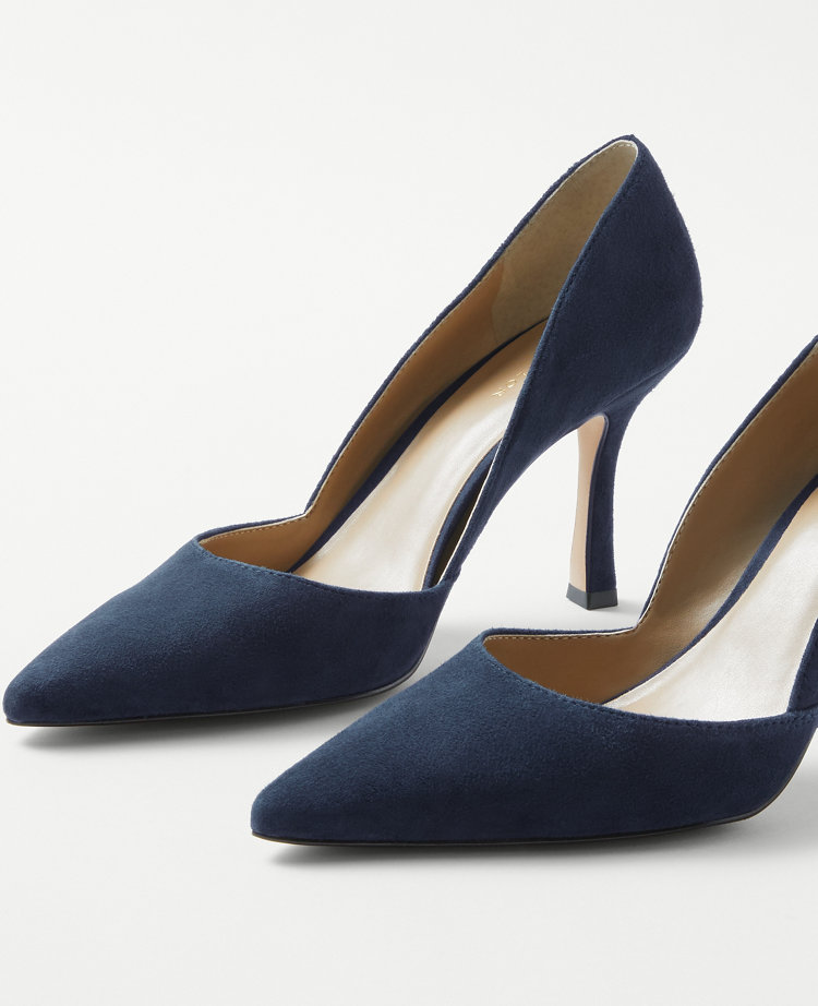 Navy suede pumps best sale