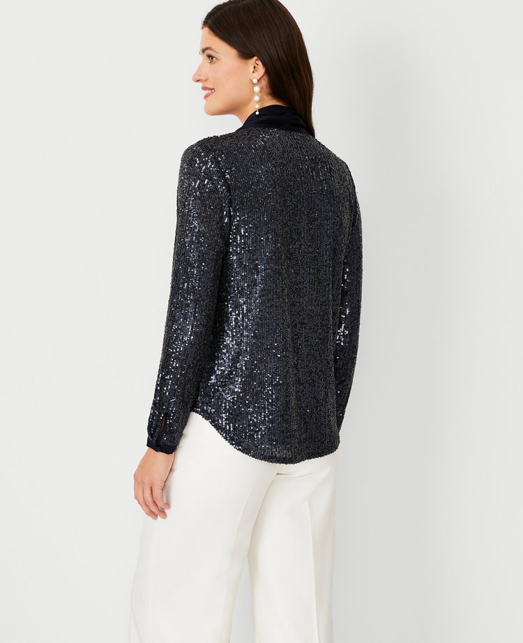 sequin neck tie