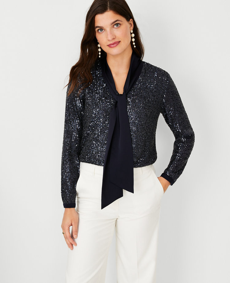 sequin neck tie