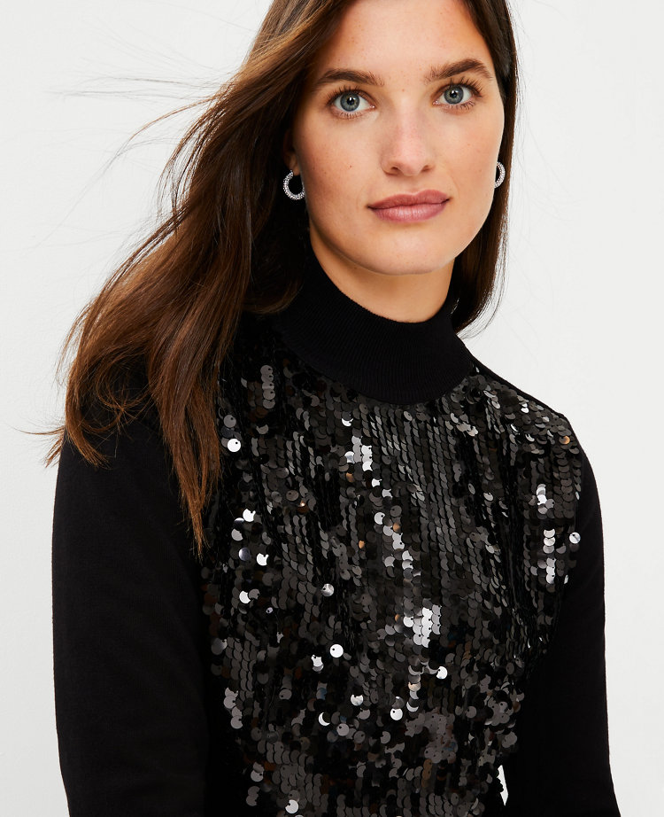 Turtleneck 2024 sequin top