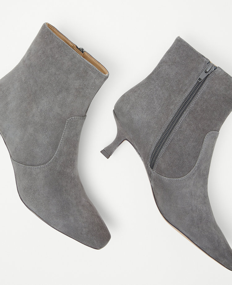 Grey kitten shop heel booties