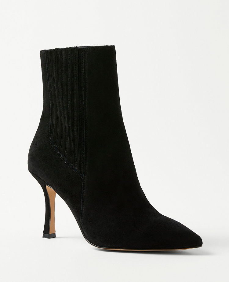 ann taylor suede booties