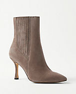 Suede Chelsea Stiletto Booties carousel Product Image 1