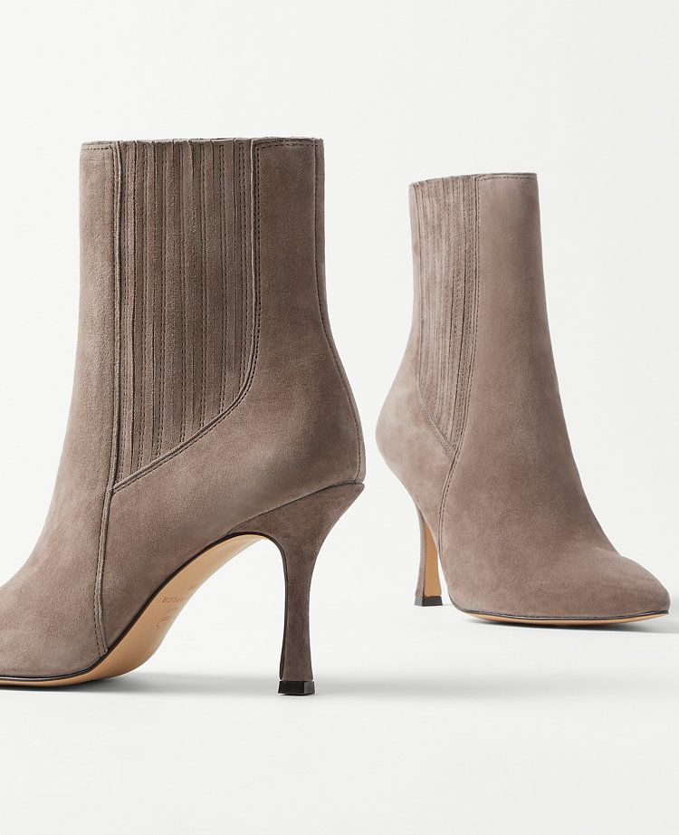 Suede Chelsea Stiletto Booties