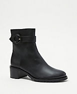 Buckle Leather Booties carousel Product Image 1