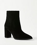 Pointy Toe Suede Booties carousel Product Image 1
