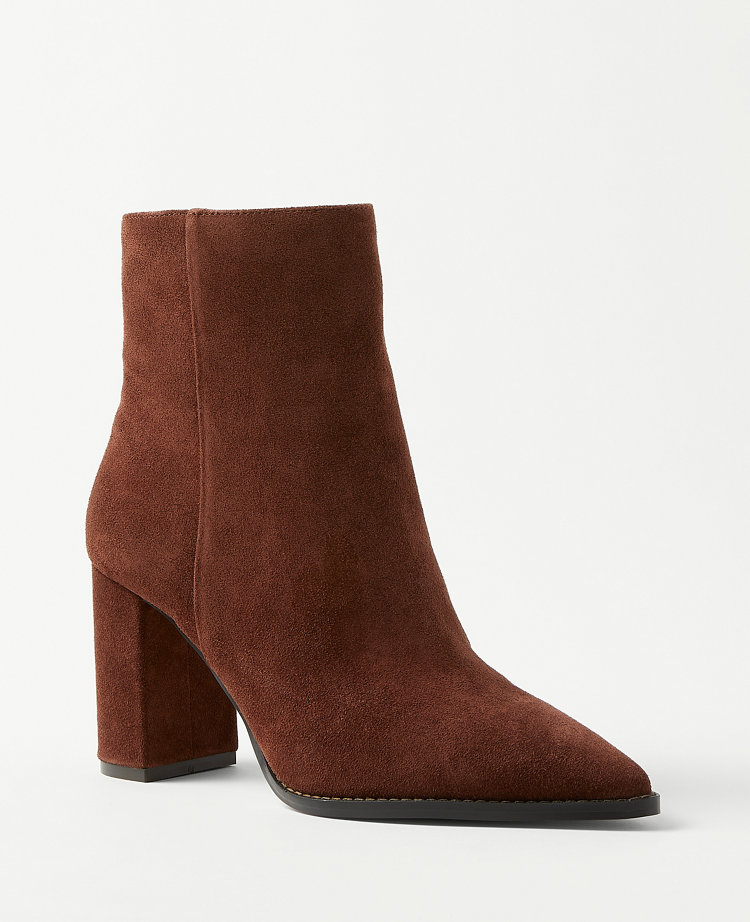 Pointed toe sales suede boots