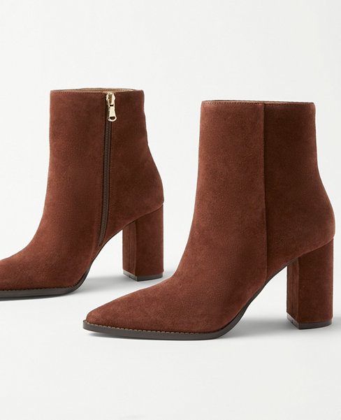 Pointy Toe Suede Booties