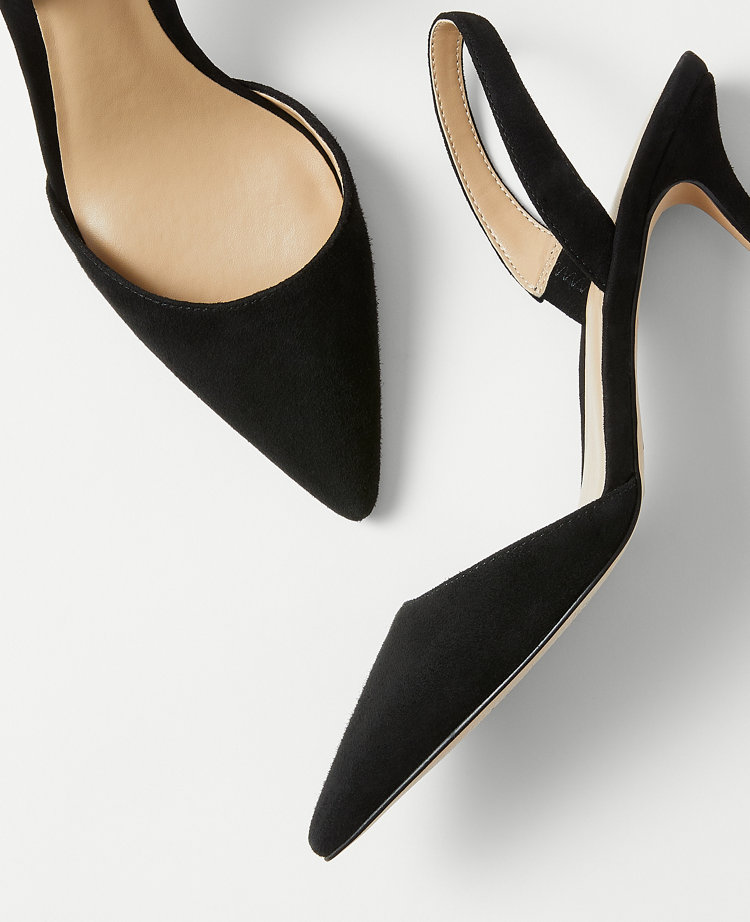 Shilo Black Suede Pointed-Toe Pumps