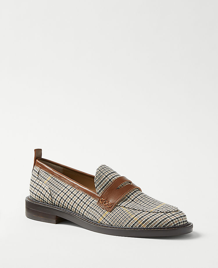 Plaid Penny Loafers