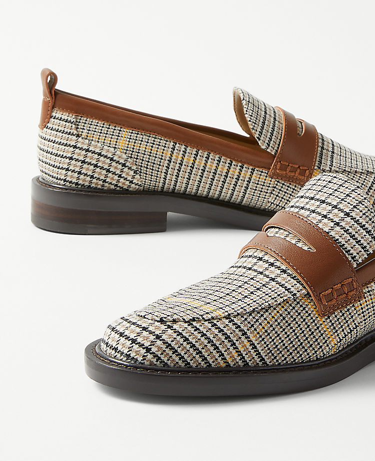 Plaid Penny Loafers