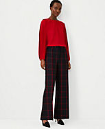 The High Waist Wide Leg Pant in Plaid carousel Product Image 1