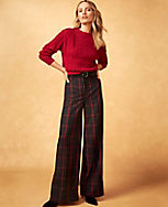 The High Waist Wide Leg Pant in Plaid carousel Product Image 5