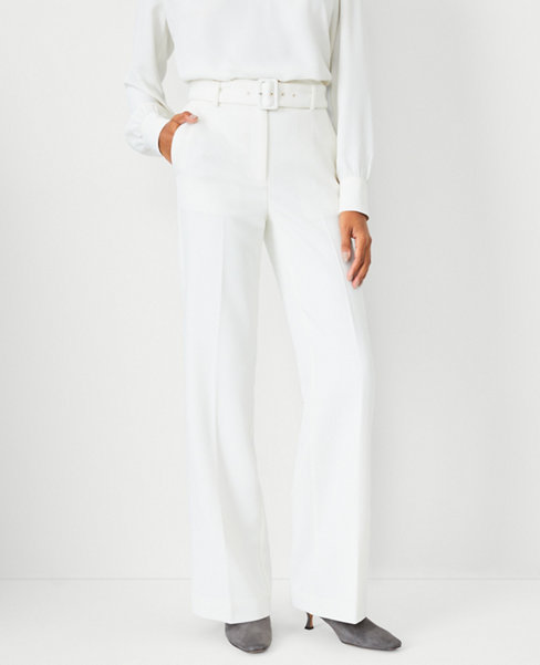 The Belted Boot Cut Pant in Twill