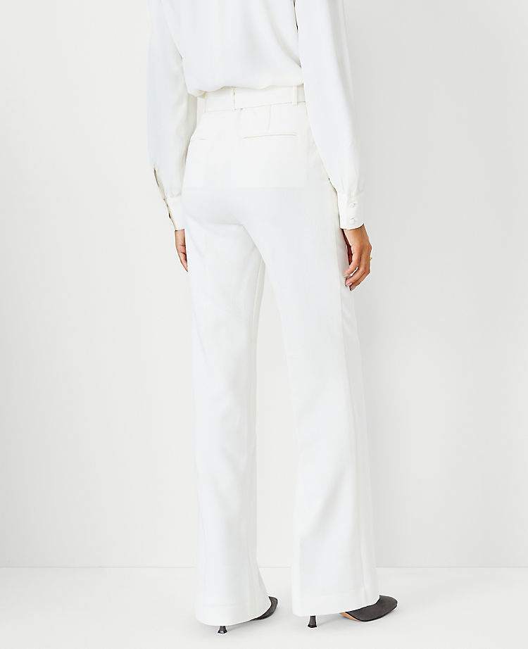 The Belted Boot Cut Pant in Twill