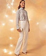 The Belted Boot Cut Pant in Twill carousel Product Image 4