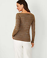 Sparkle Scoop Neck Sweater carousel Product Image 2